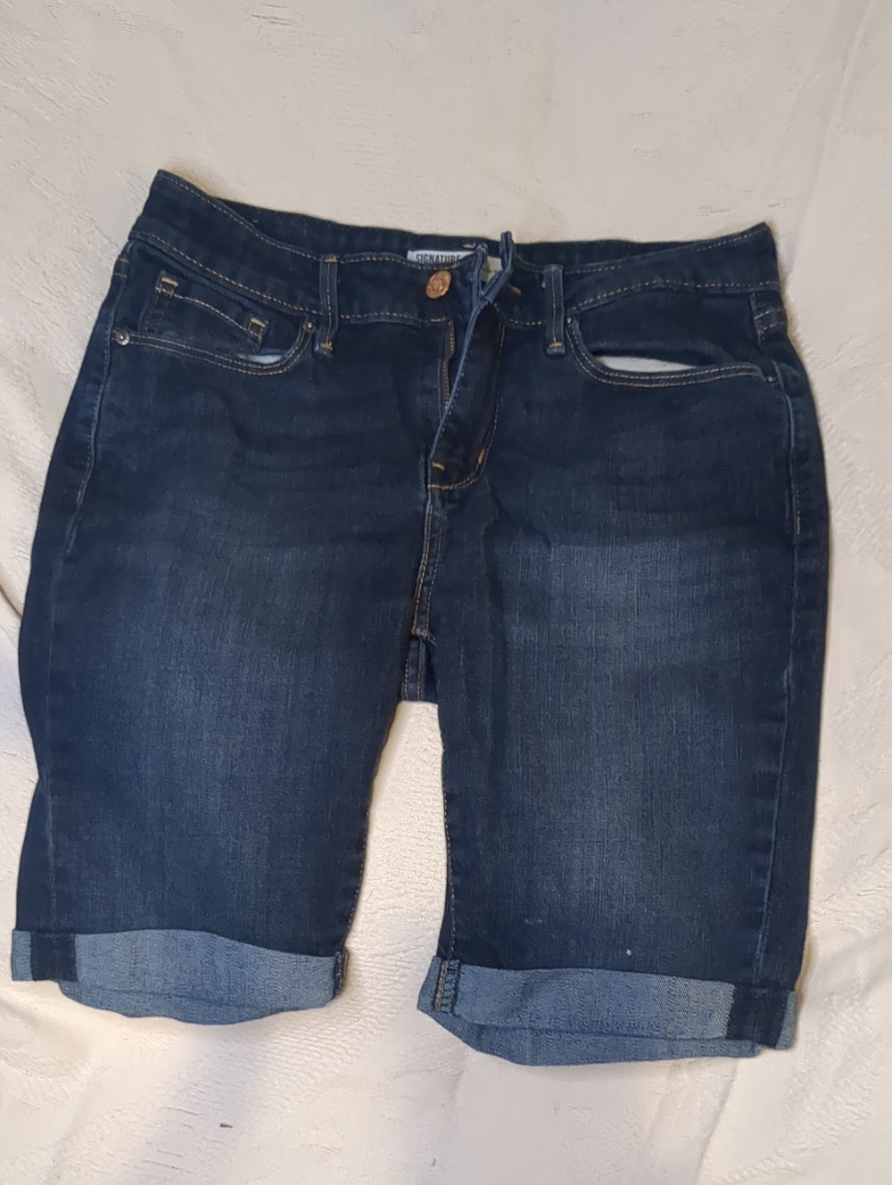 Signature by Levi Strauss Blue Denim Bermuda Shorts